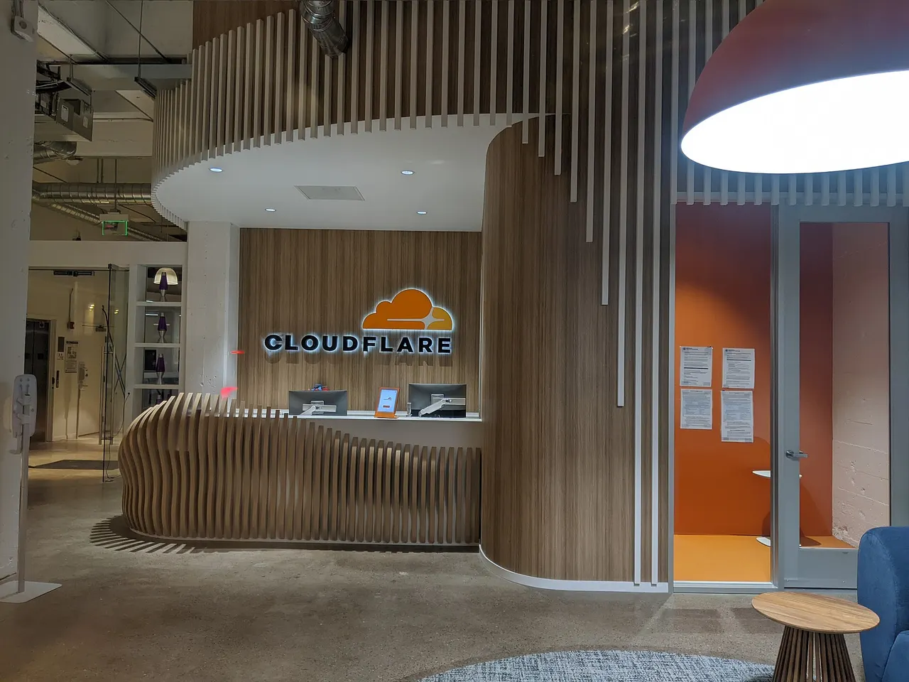 Cloudflare office entrance area
